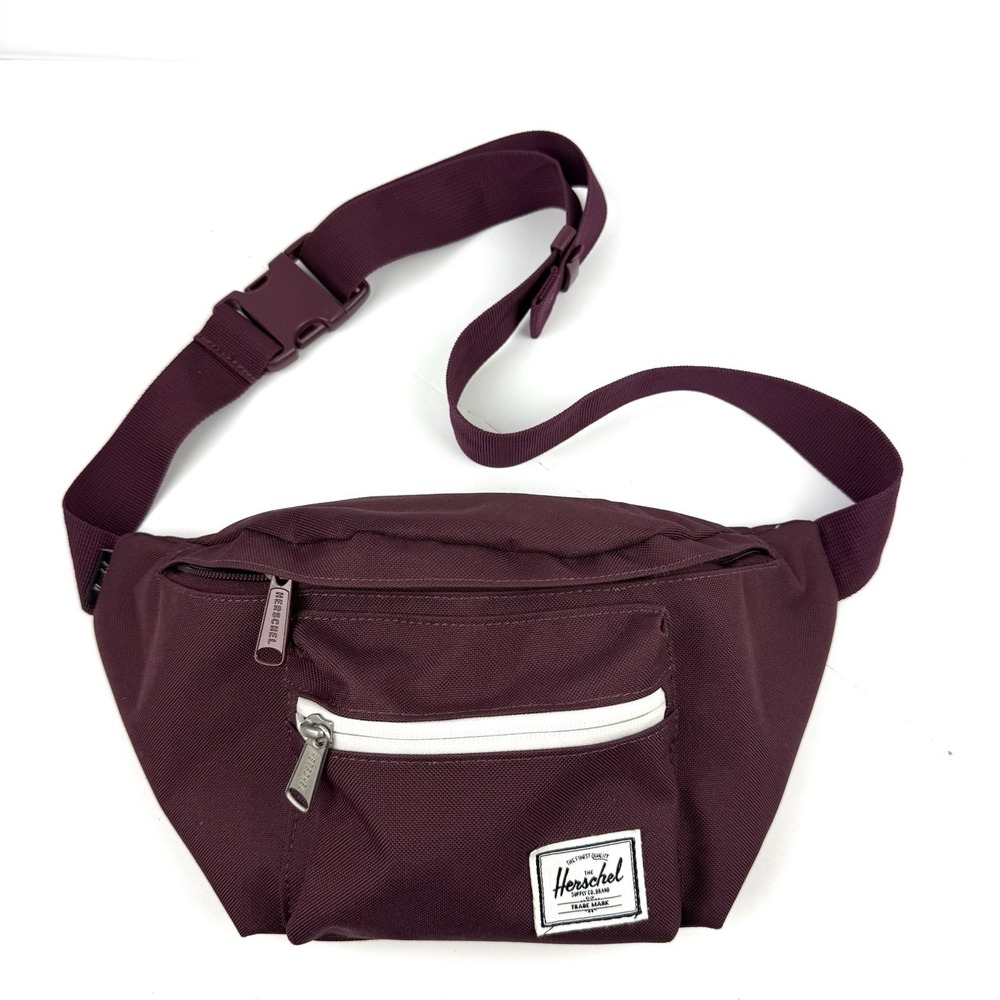 Herschel Supply Co. Essential Belt Bag LARGE‎ Burgundy Canvas Waist Pack New
